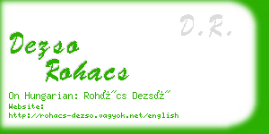 dezso rohacs business card